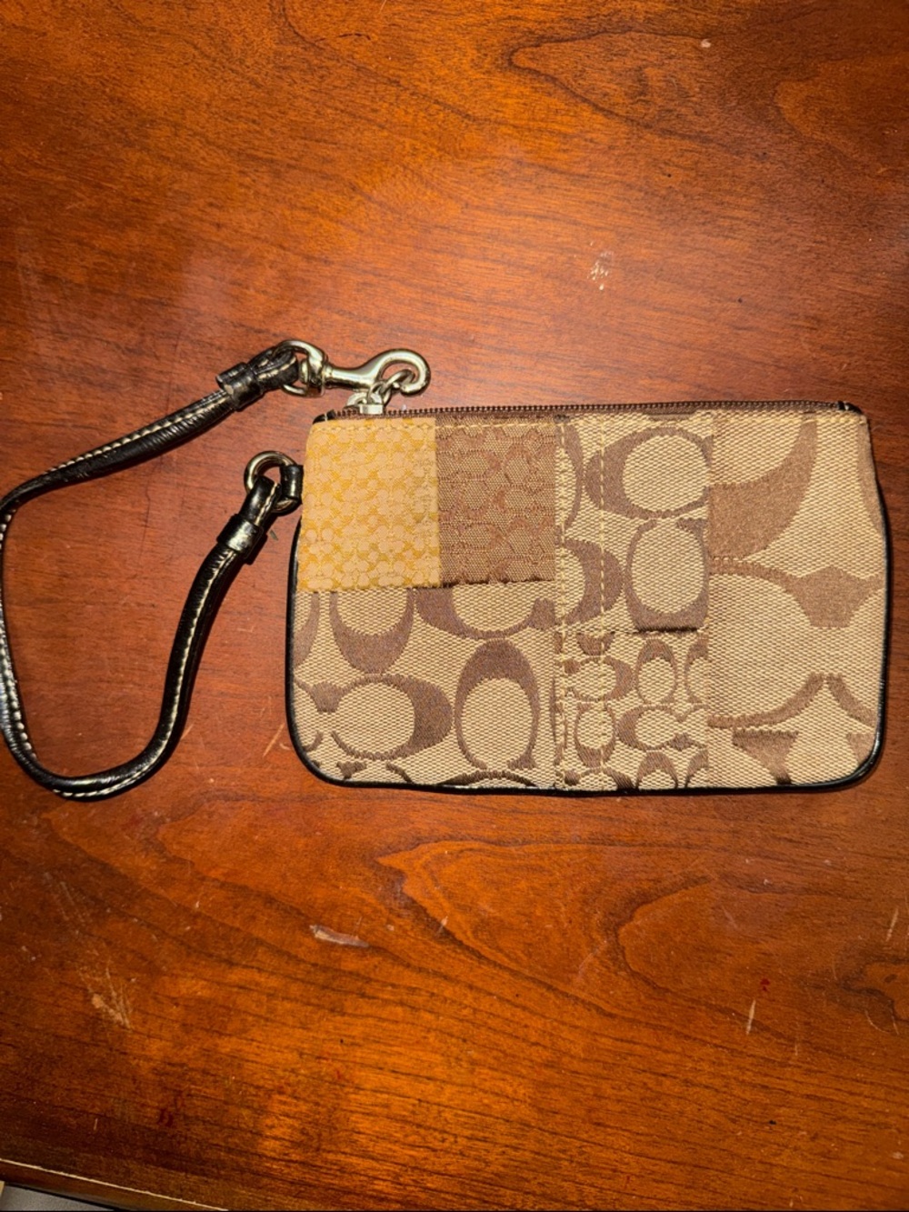Coach Vintage Viral Patchwork Wristlet Bag in Signature